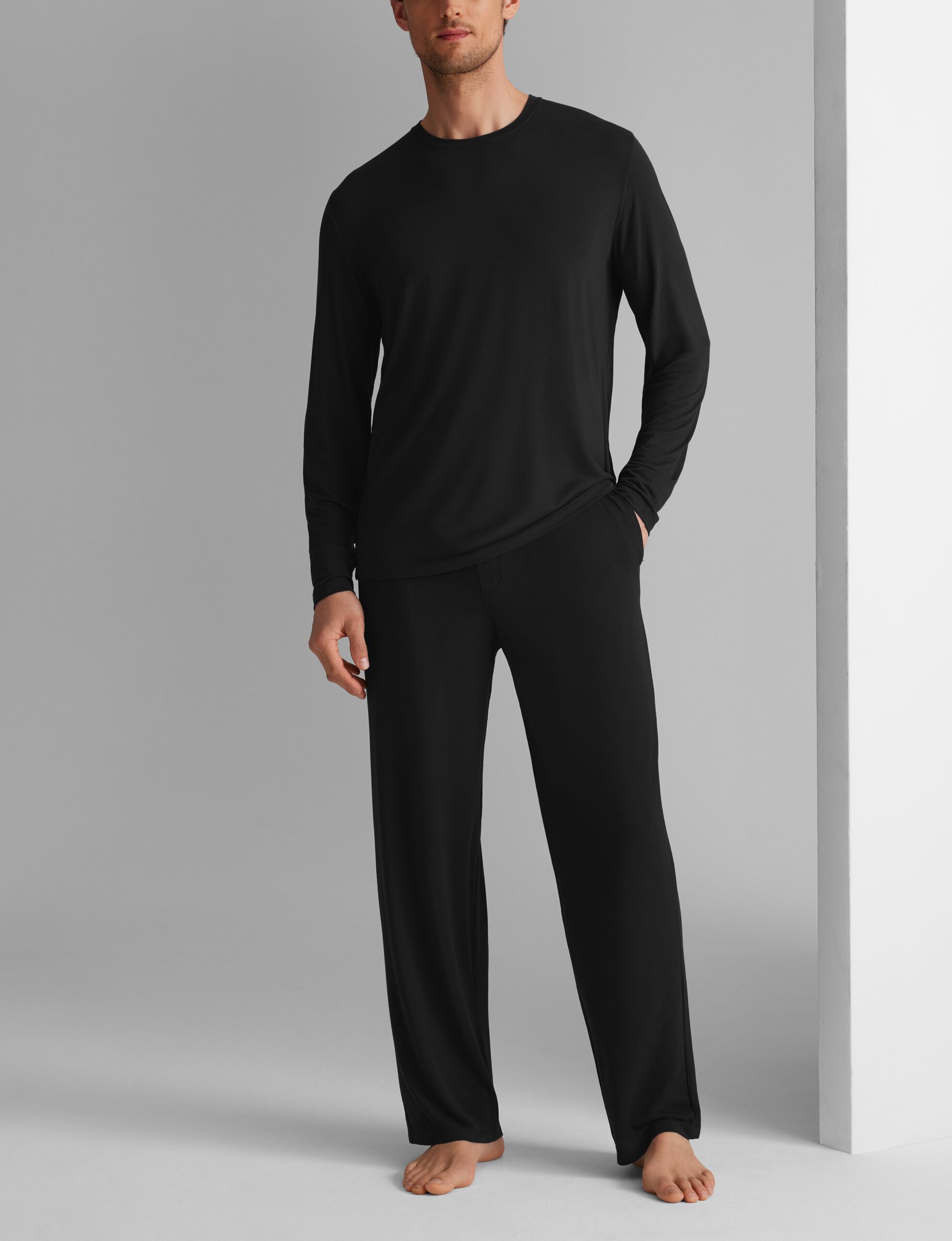 Second Skin Long Sleeve Sleep Tee & Pant Set - Image 3