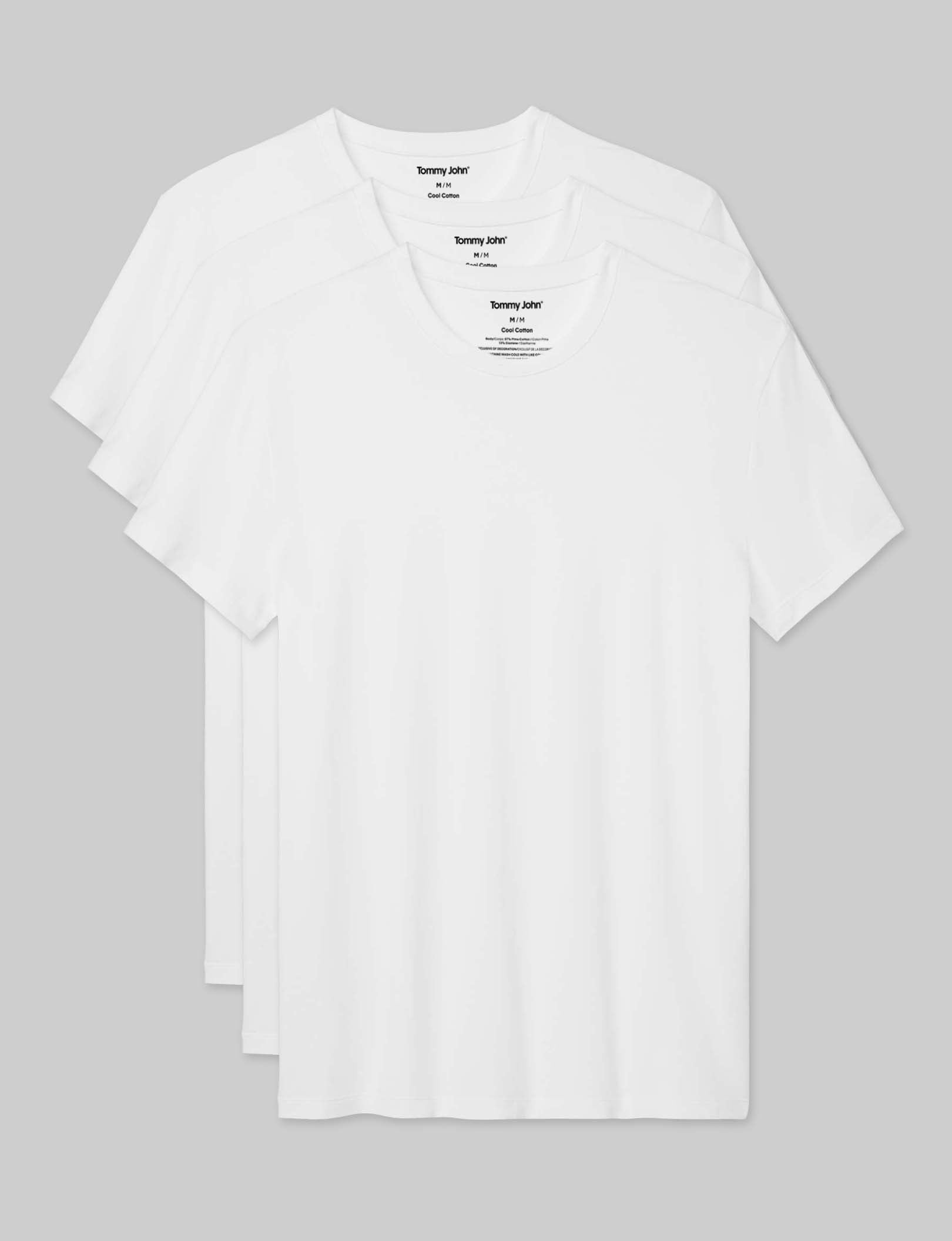 Cool Cotton Crew Neck Modern Fit Undershirt (3-Pack) - Image 2