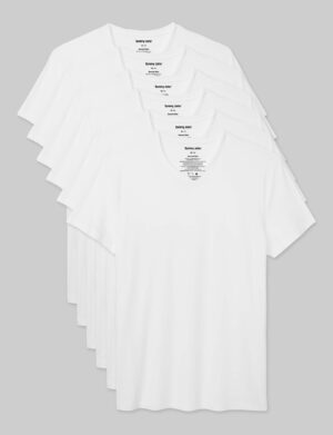 Second Skin High V-Neck Modern Fit Undershirt (6-Pack)