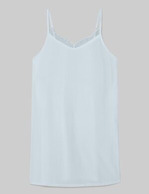 Women's Second Skin Luxe Rib Lace Chemise